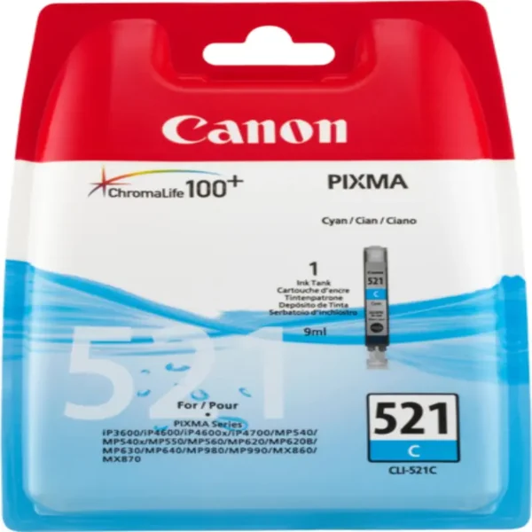 CANON - INK CYAN - iP3600/ iP4600/ iP4700/ MP540/ MP550/ MP560/ MP620/ MP630/ MP640/ MP980/ MP990/ MX860/ MX870