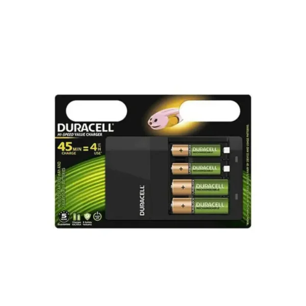 DURACELL HIGH SPEED CHARGER CEF27(INC 2AA+2AAA) 45MIN