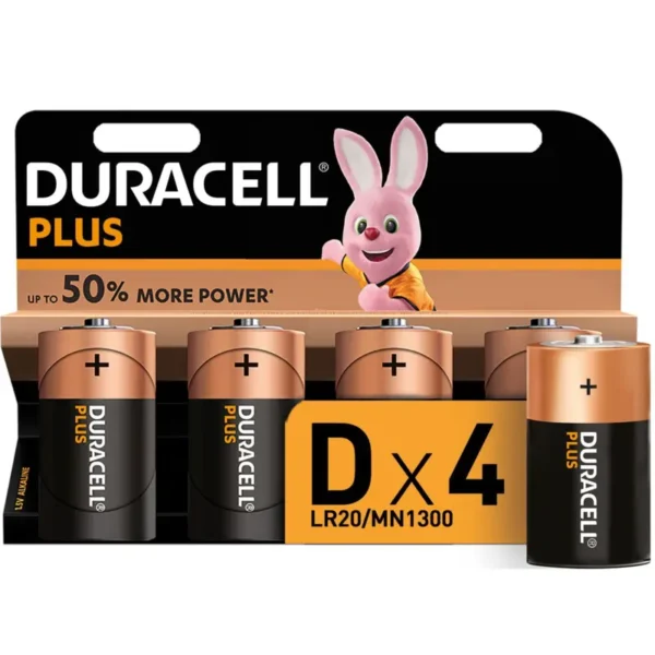 DURACELL MAINLINE PLUS D 4s (6 PACK) (LR20/MN1300)