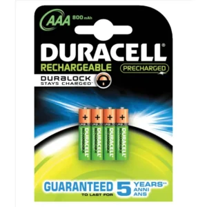 DURACELL RECHARGEABLE AAA 800MAH 4S ( 10 PACKS PER BOX )