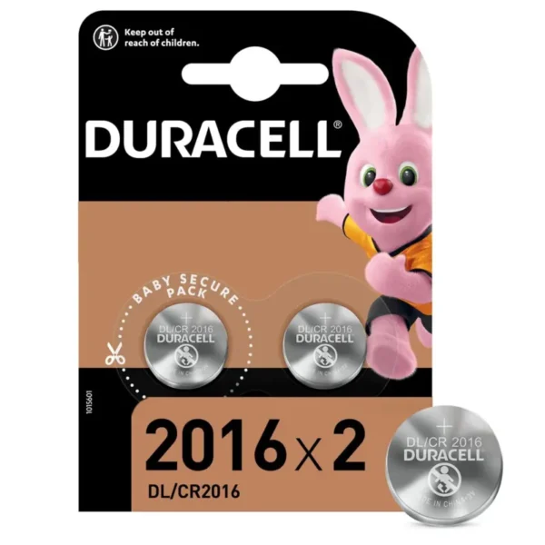 DURACELL LITHIUM COINS 2016 3V 2S ( 10 PACKS PER BOX )