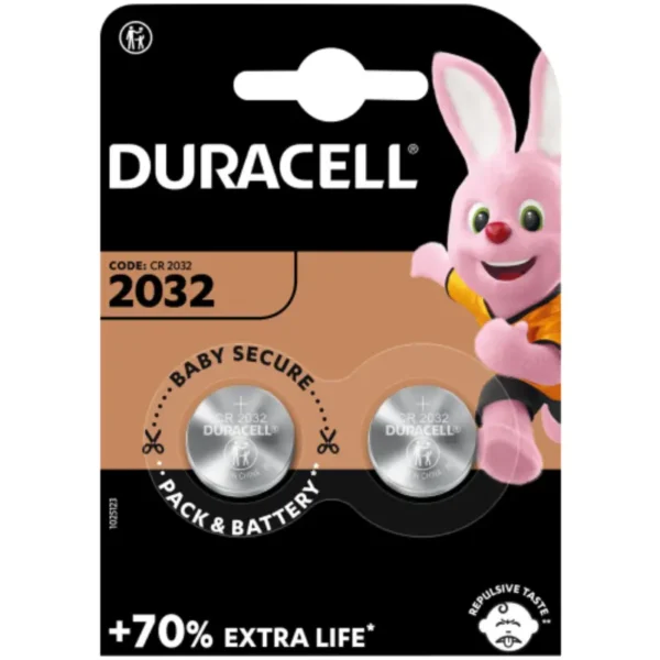DURACELL LITHIUM COINS 2032 3V 2S ( 10 PACKS PER BOX )