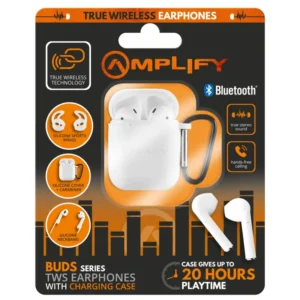 AMPLIFY BUDS SERIES TRUE WIRELESS EARPHONES WITH SILICONE ACCESSORIES WHITE