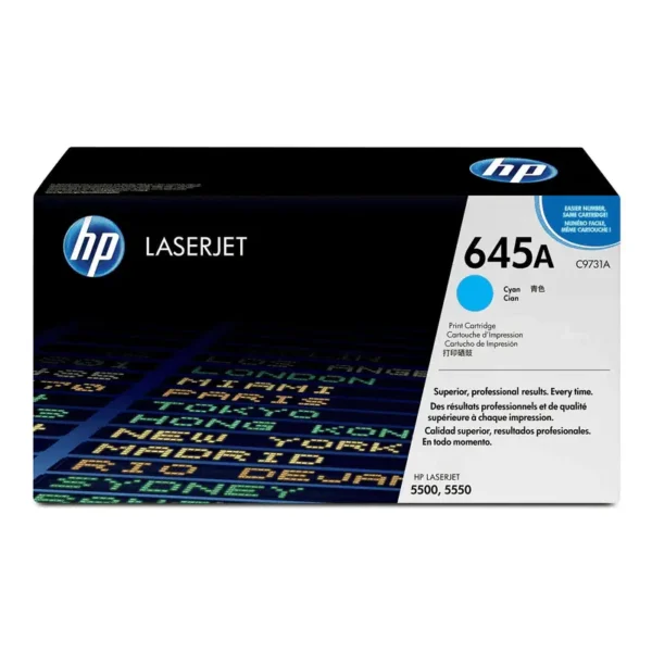 HP # 645A CLJ 5500 CYAN PRINT CARTRIDGE.