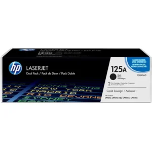 HP # 125A COLOR LASERJET (BLACK TONER – DUAL PACK)CP1215/1515/1518 AND CM1312 BLACK PRINT CARTRIDGE.