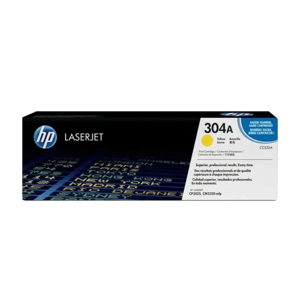 HP # 304A COLOR LASERJET CP2025 YELLOW PRINT CARTRIDGE.