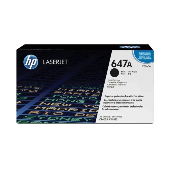 HP # 647A CLJ CP4525/CP4025 BLACK PRINT CARTRIDGE.