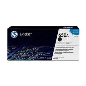 HP # 650A COLOR LASERJET CP5525 BLACK PRINT CARTRIDGE.