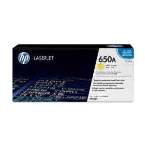 HP # 650A COLOR LASERJET CP5525 YELLOW PRINT CARTRIDGE.