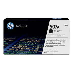 HP # 507 LASERJET ENTERPRISE 500 COLOR M551 BLACK PRINT CARTRIDGE.