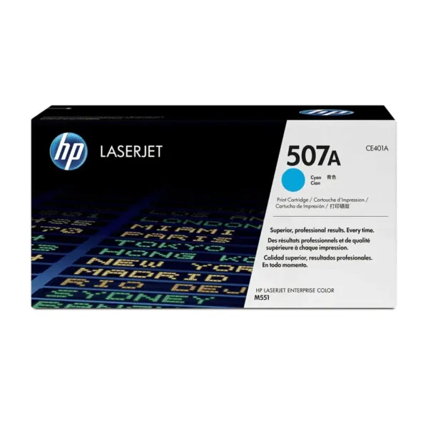 HP # 507LASERJET ENTERPRISE 500 COLOR M551 CYAN PRINT CARTRIDGE.