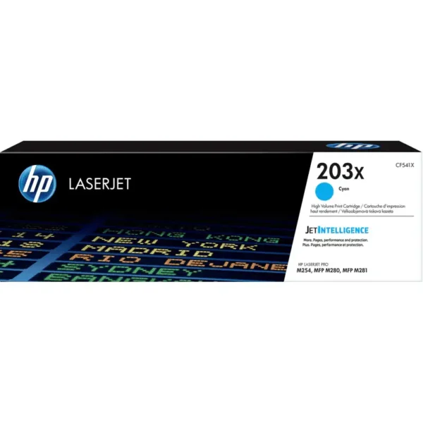 HP # 203X Original Cyan LaserJet Toner Cartridge - LJ Pro M254/MFP 281
