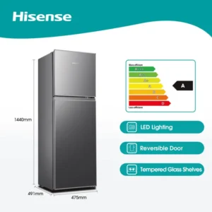 HISENSE 225L TITANIUM TOP FREEZER