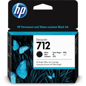 HP # 712 80 ML BLACK DESIGNJET INK CARTRIDGE FOR T200 AND T600 SERIES