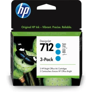 HP # 712 3-PACK 29ML CYAN DESIGNJET INK CARTRIDGE FOR T200 AND T600 SERIES