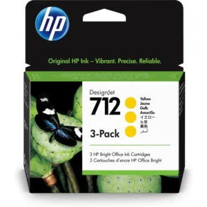HP # 712 3-PACK 29ML YELLOW DESIGNJET INK CARTRIDGE FOR T200 AND T600 SERIES