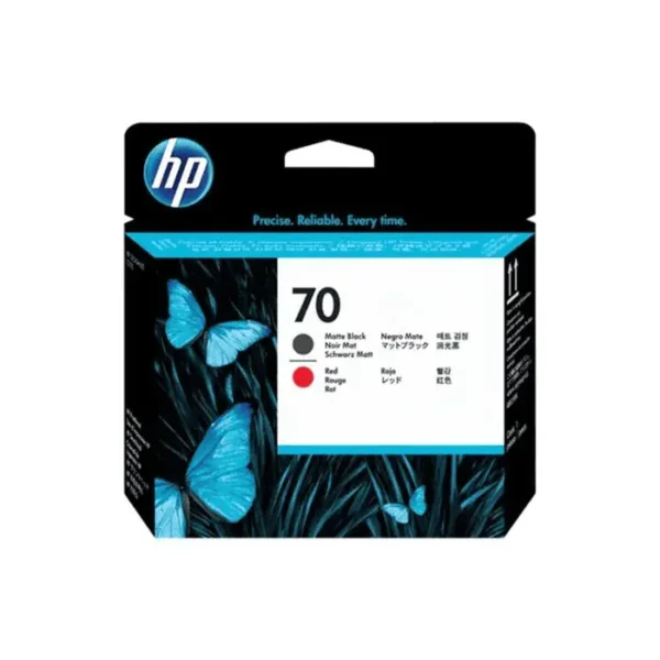 HP #70 MATTE BLACK AND RED PRINTHEAD