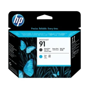 HP #91 MATTE BLACK AND CYAN PRINTHEAD