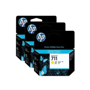 HP #711 3 PACK YELLOW INK CARTRIDGES FOR DESIGNJET T120  (29ML)