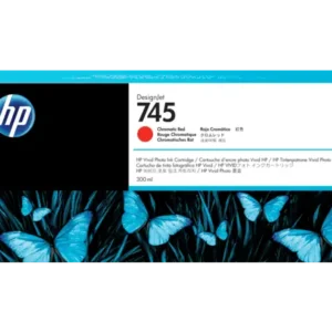 HP #745 300ML CHROMATIC RED INK CARTRIDGE FOR DESIGNJET Z2600 AND Z5600