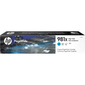 HP # 981X Cyan Original PageWide Cartridge – MFP586/Color 556 series/E58650