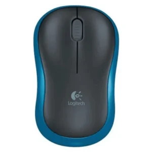 LOGITECH WIRELESS MOUSE BLACK AND BLUE OPTICAL