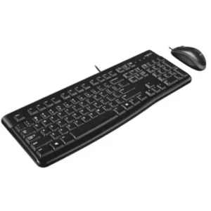 LOGITECH CORDED KEYBOARD AND MOUSE QUIET TYPING AND COMFORTABLE