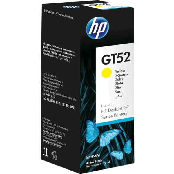 HP GT52 Yellow Original Ink Bottle - Ink Tank 115/315/415/515/530/670