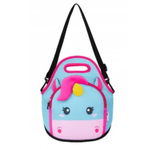 QUEST NEOPRENE LUNCH BAG UNICORN BLUE/PINK