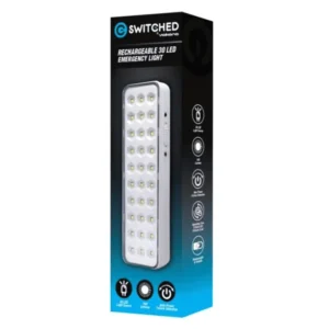 SWITCHED 30 LED EMERGENCY LIGHT AC 150 LUMEN WHITE