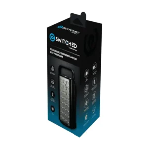 SWITCHED RECHARGEABLE EMERGENCY LANTERN WITH POWER BANK 800 LUMEN – BLACK