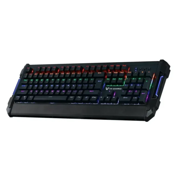 VX GAMING REINFORCE SERIES MECHANICAL RAINBOW LIGHTING KEYBOARD WITH DURABLE INDIVIDUAL MECHANICAL KEYS ADJUSTABLE BACKLIGHT EFFECTS WATER RESISTANT NON SLIP BASE - Image 3