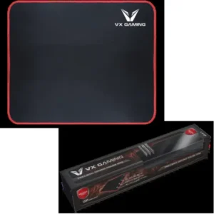 VX GAMING BATTLEFIELD SERIES GAMING MOUSEPAD – LARGE BLACK/RED – 300MM NO SLIP RUBBER BACKING HIGH DENSITY CLOTH FOR ACCURACY WITH REINFORCED STITCHED EGDES