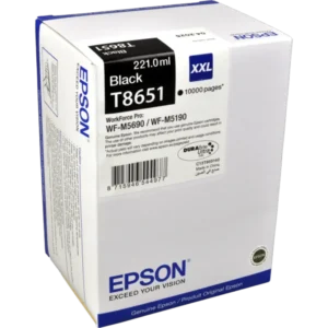 EPSON T8651 DURABRITE ULTRA BLACK INK CARTRIDGE XXL 10K FOR WF-M5xxx