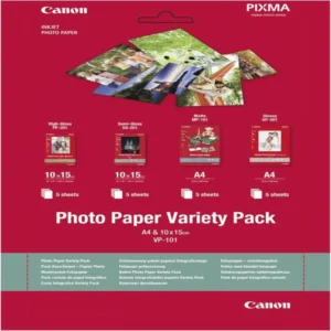 CANON VP 101 A4 & 4 X 6 10 X 15CM PP201 5 SHEETS 10 X 15CM SG201 5 SHEETS A4 MP101 5 SHEETS A4 GP501 5 SHEETS